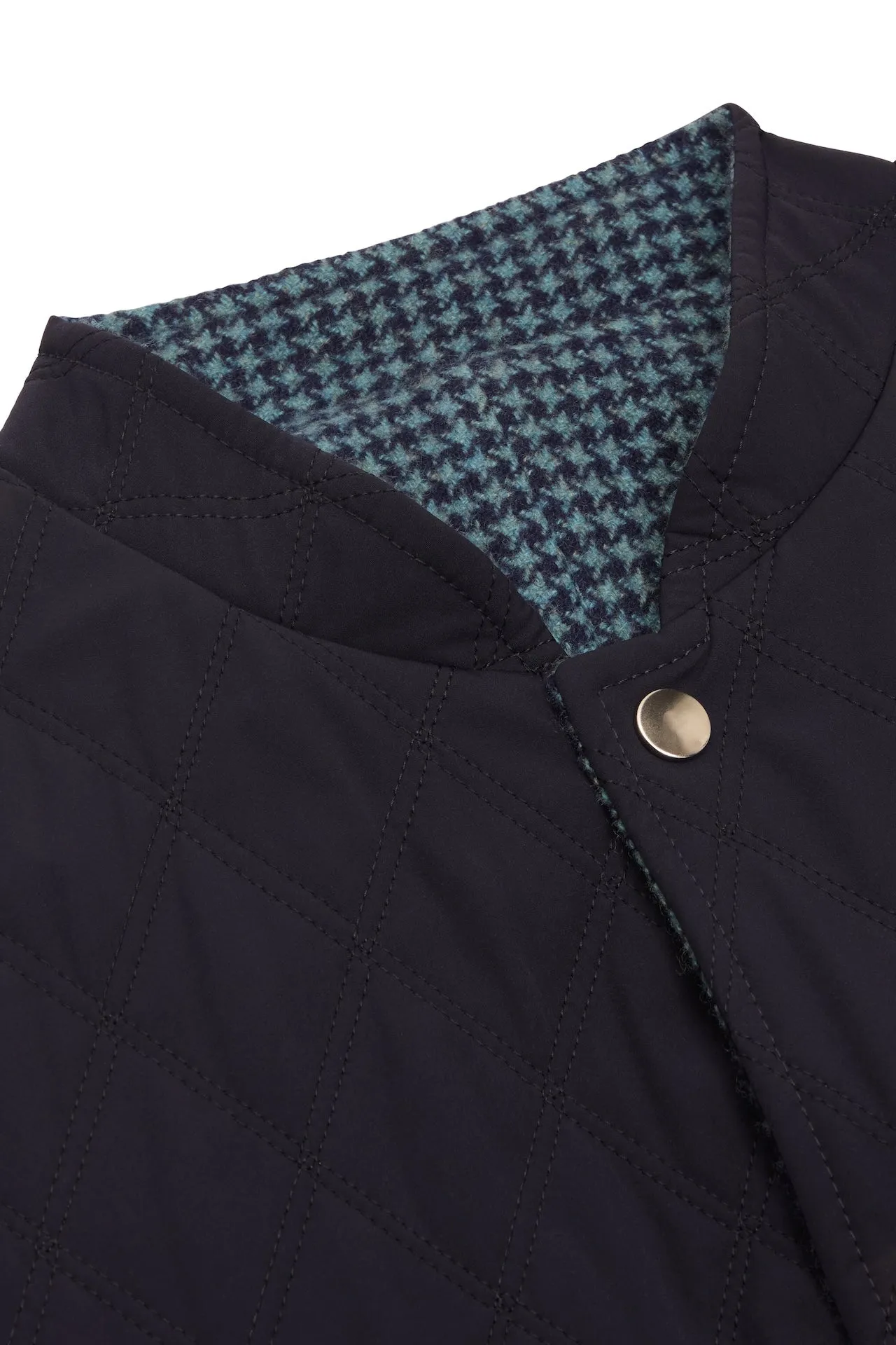 Navy Quilted Cashmere Gilet