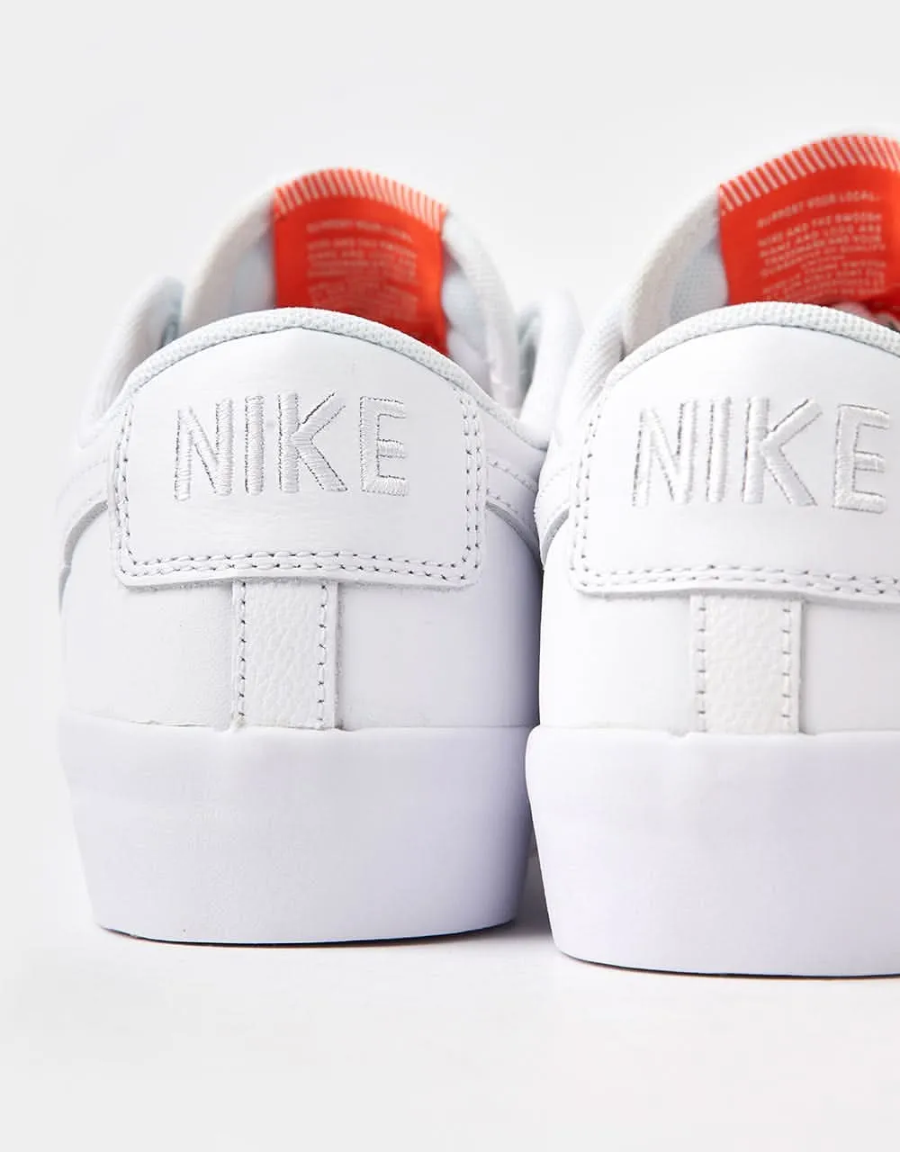 Nike SB 'Orange Label' Zoom Blazer Low Pro GT ISO Skate Shoes - White/White-White-White