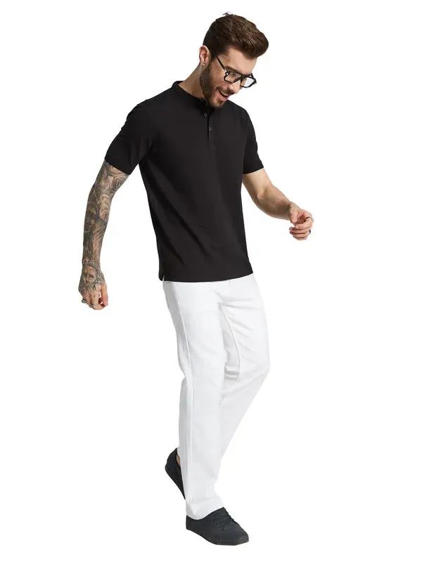 Octave Men Henley Neck Pockets T-Shirt