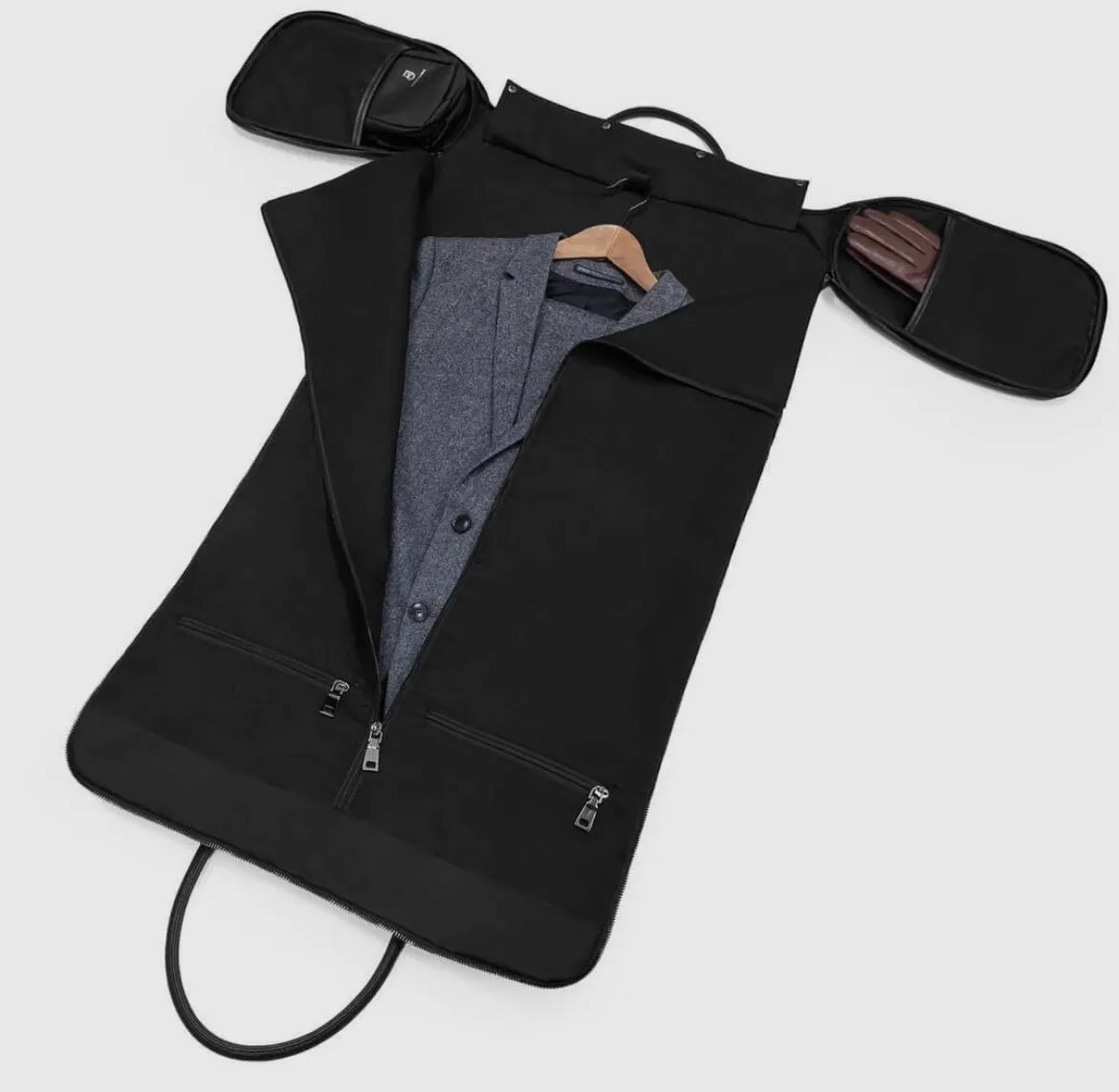 On Sale- James Hawk Leather Weekender Suit/ Hangable Garment Bag with RFID blocking