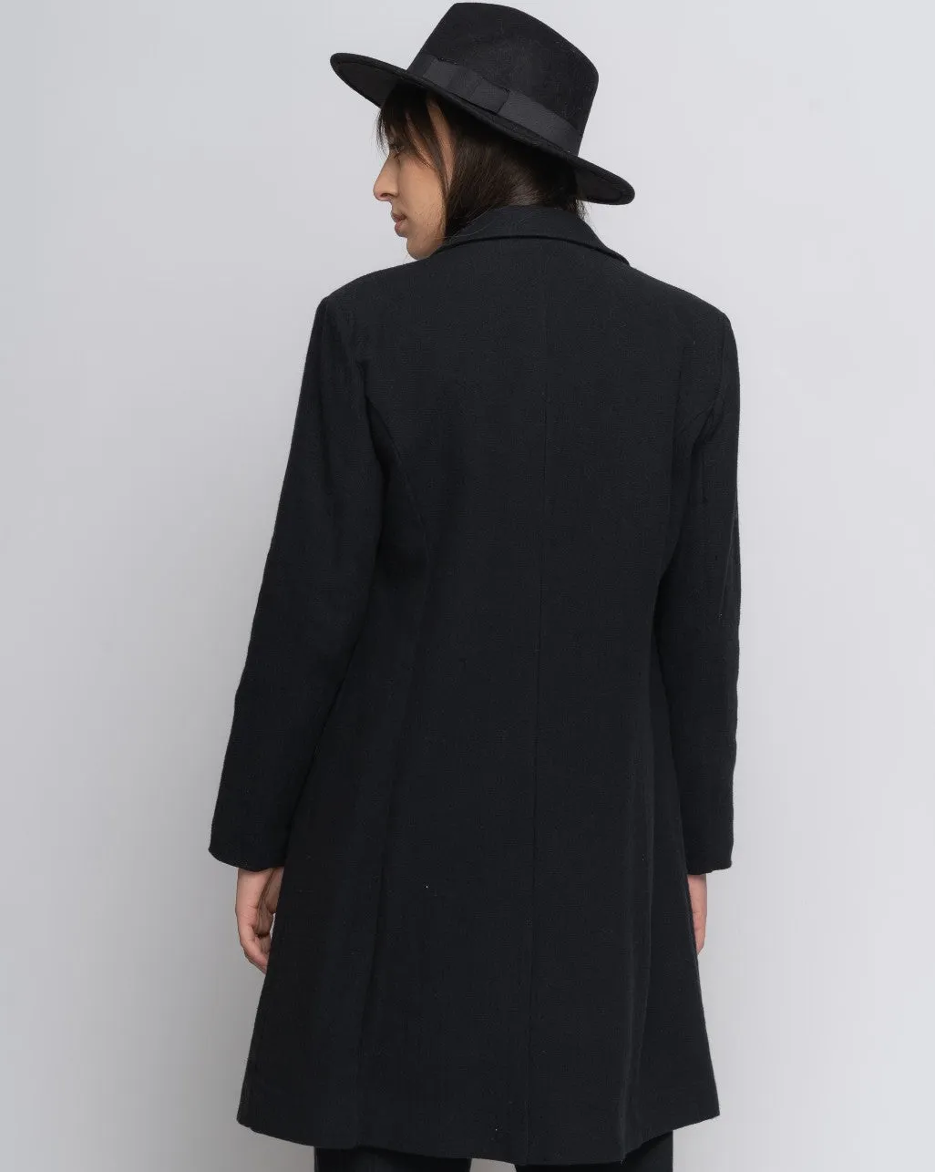 Organic Cotton Lining Herringbone Overcoat