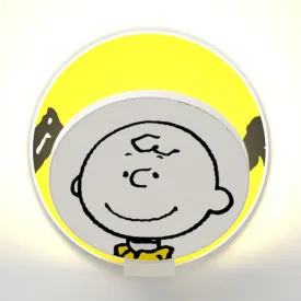 Peanuts Gravy 5 in. LED Warm White Wall Light Matte White Plug-in Charlie Brown Gravy