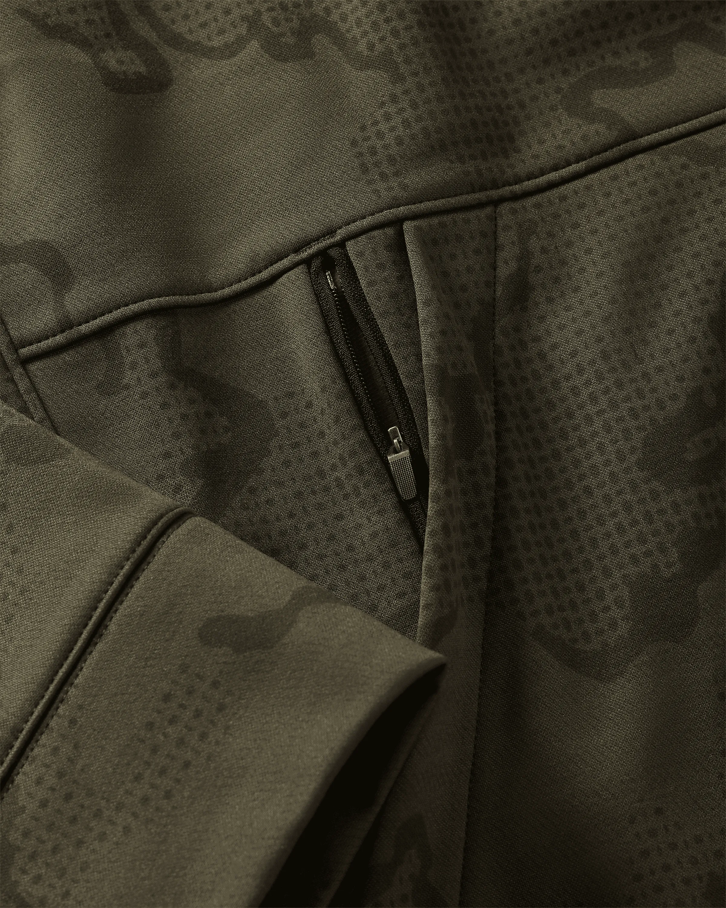 Performance Fleece Tech Hoodie | Olive Tonal