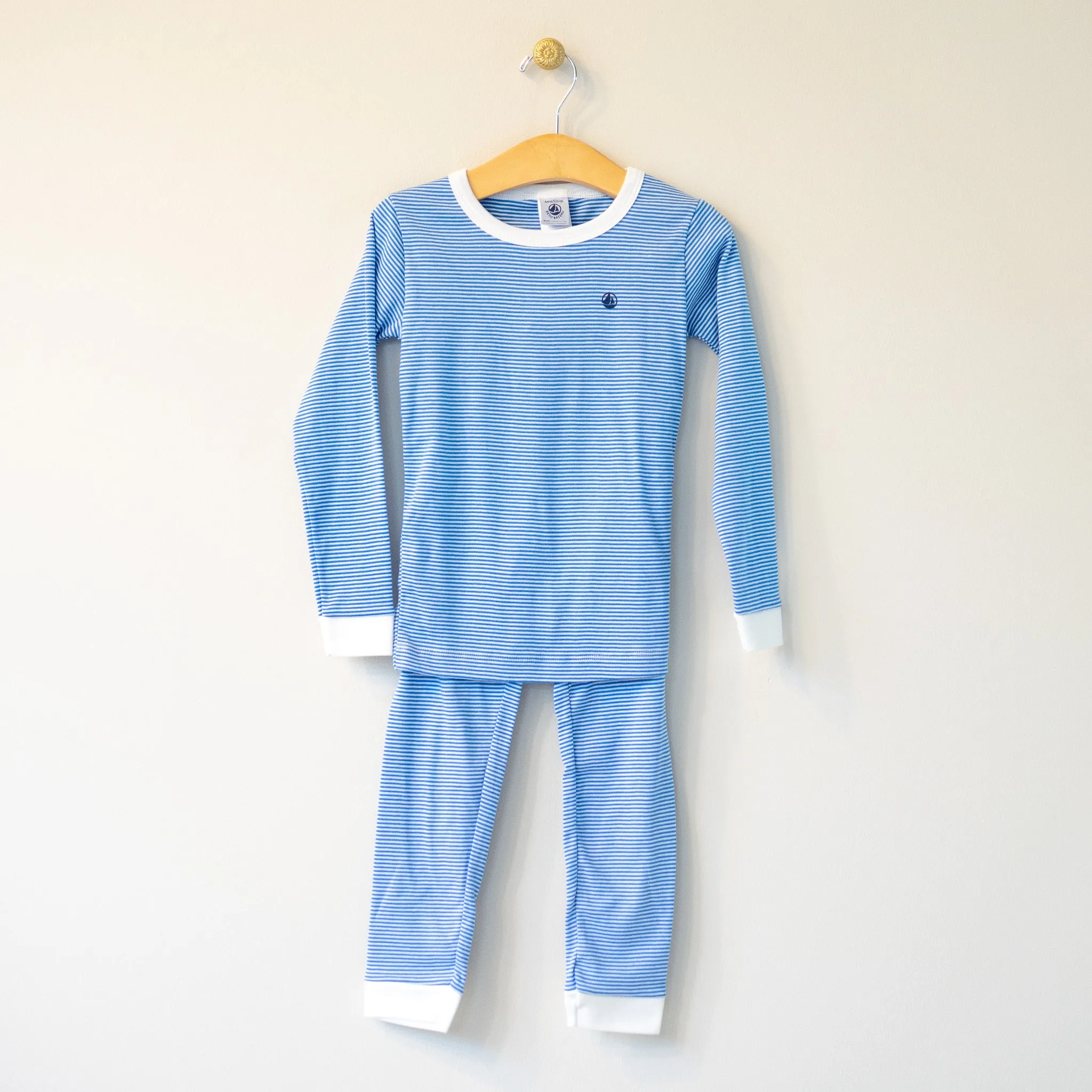 Petit Bateau Long John Blue Stripe