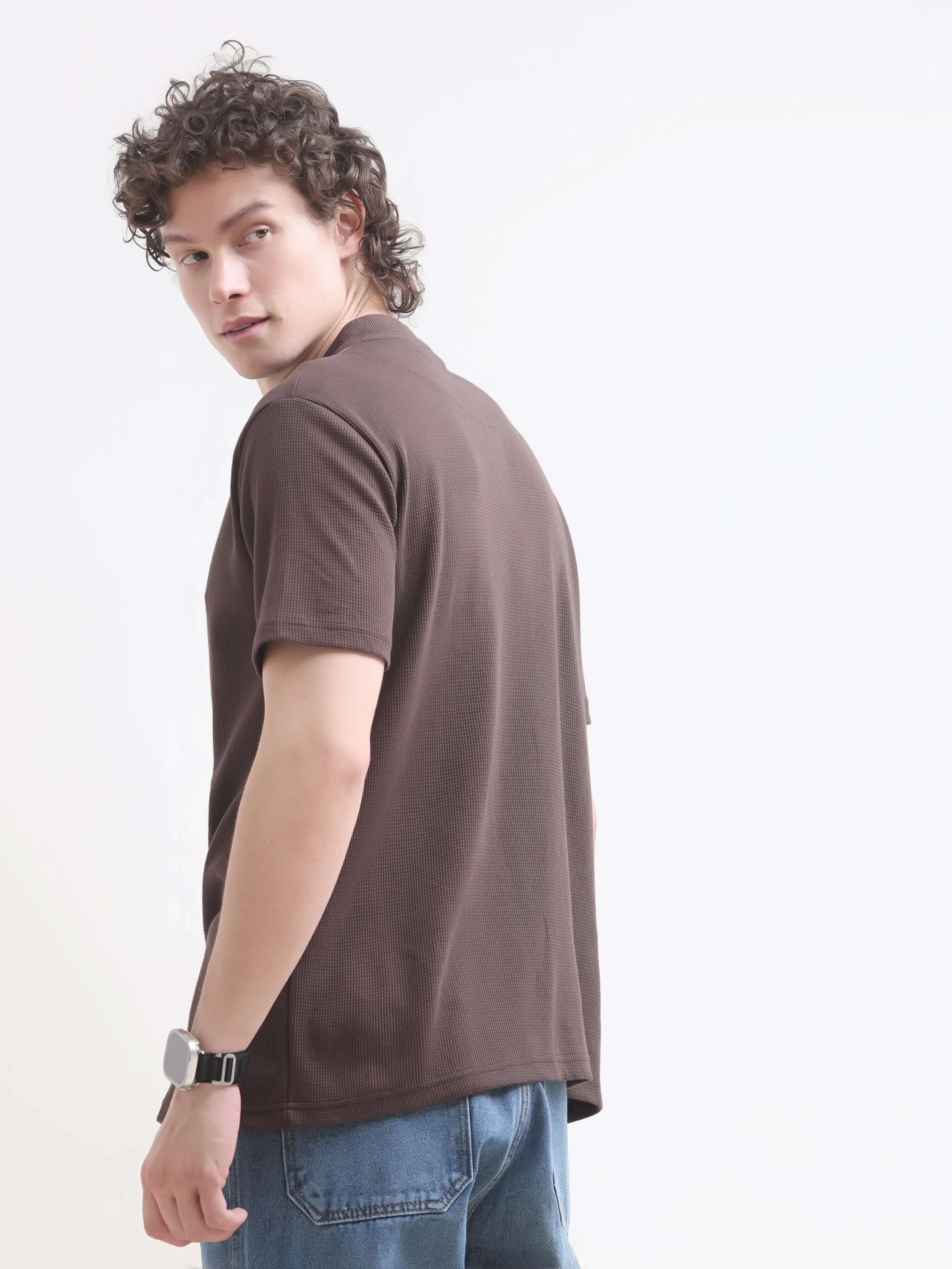 Pinnacle Brown Henley T-shirt