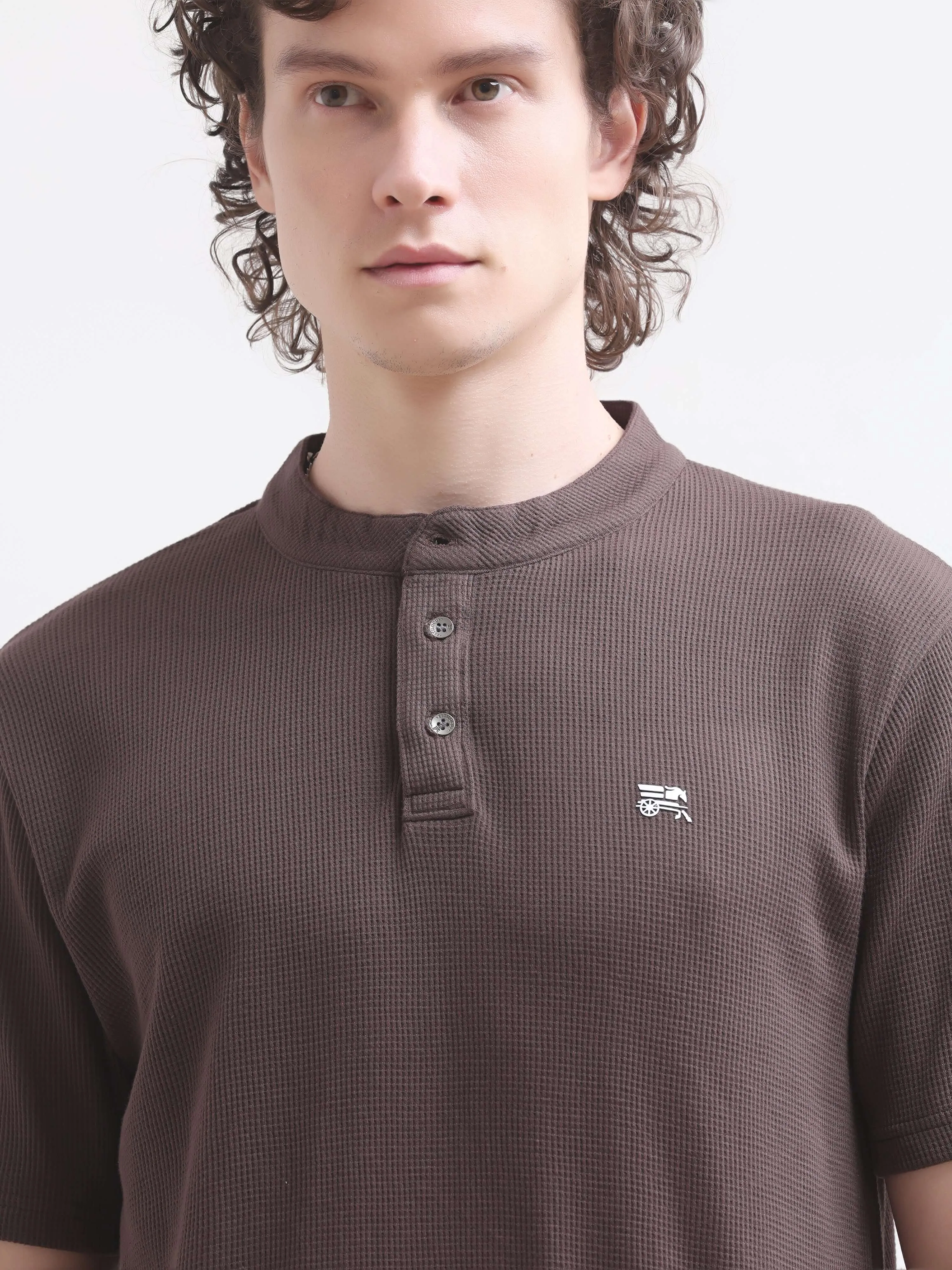 Pinnacle Brown Henley T-shirt