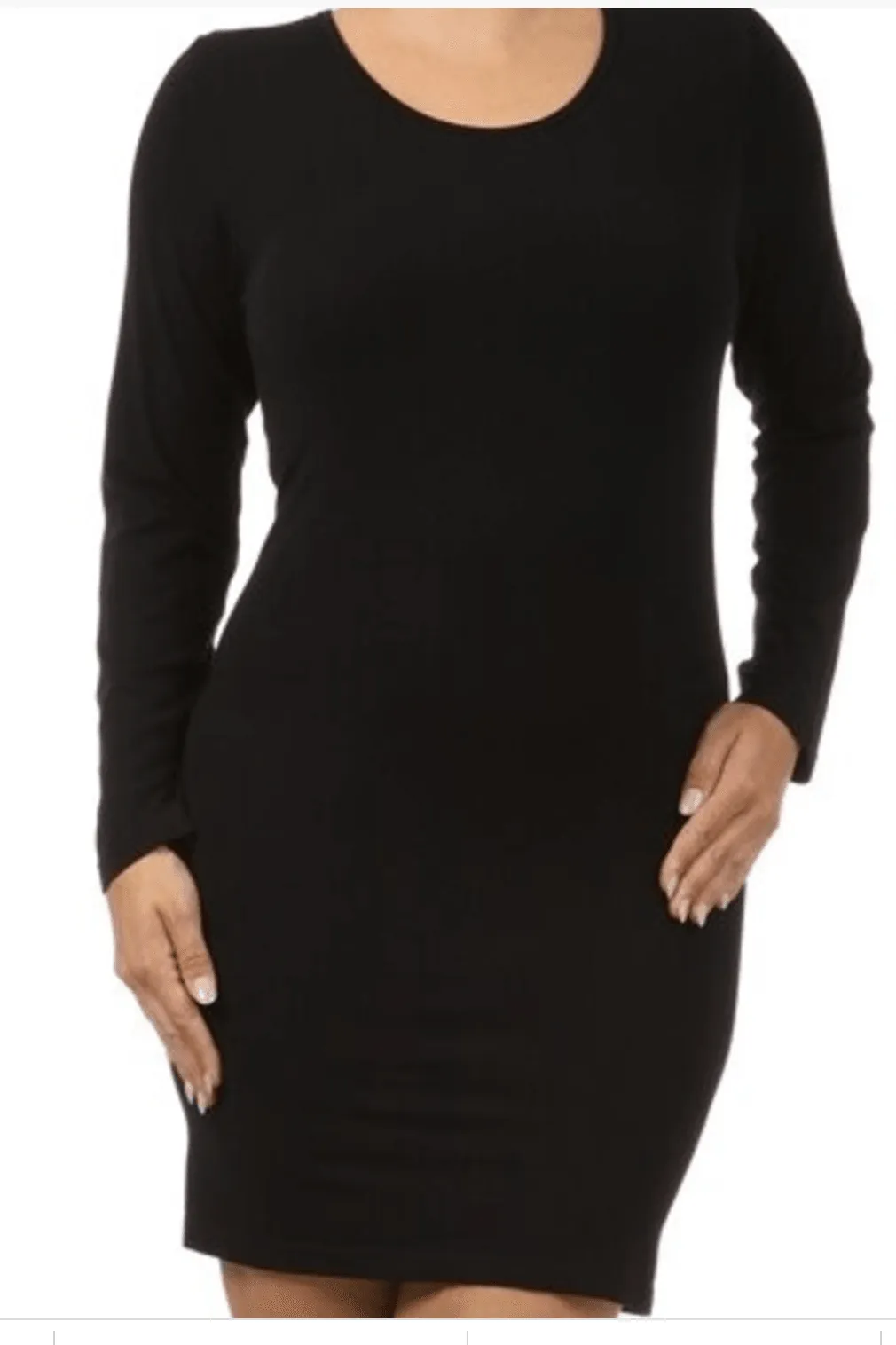 Plus Size Long Sleeve Body Dress