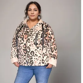 ROCKTHOSECURVES QUILTED LEOPARD PRINT COAT WITH HOOD