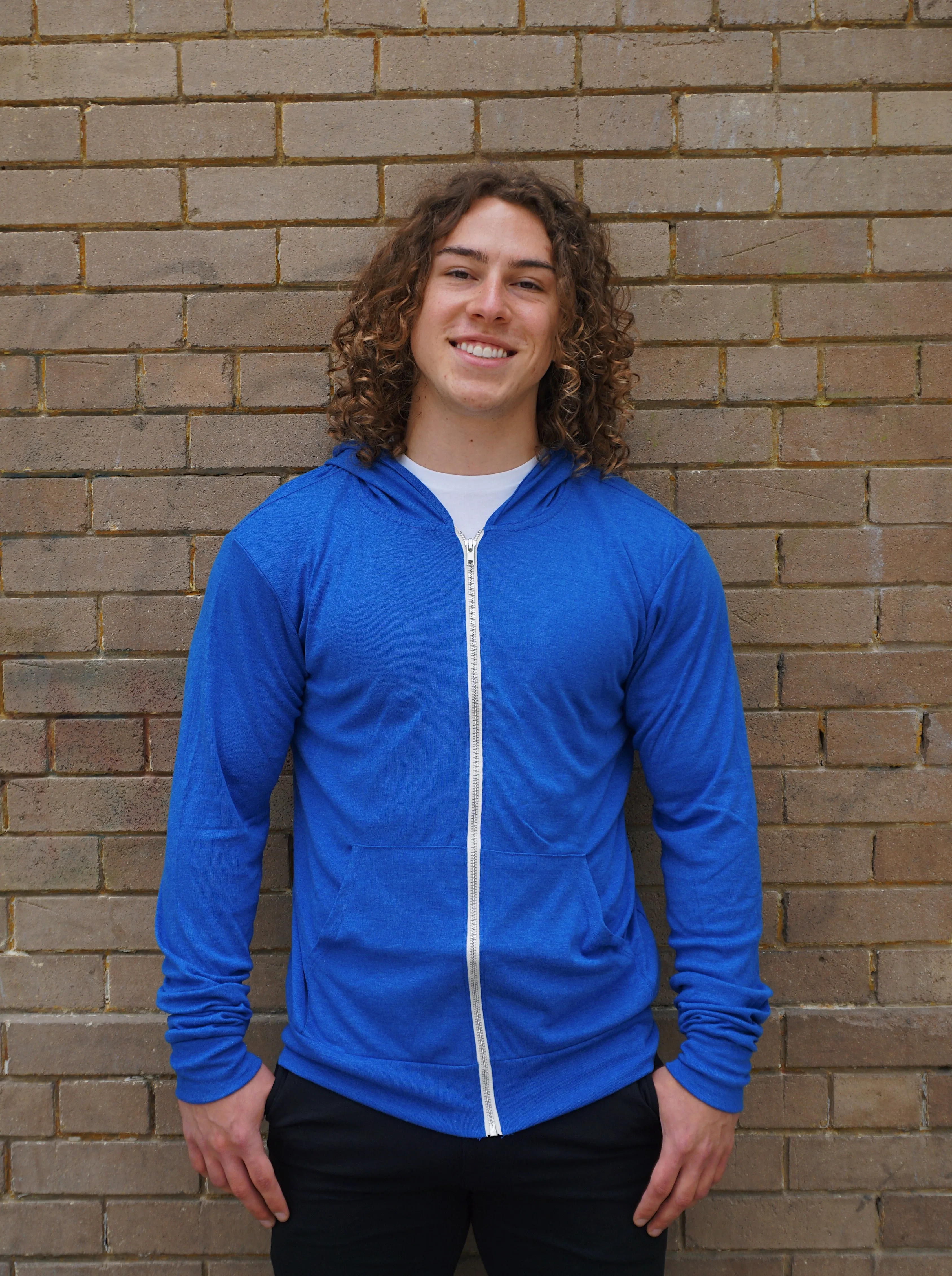 ROLO PREMIUM ZIP FRONT HOODIE ROYAL