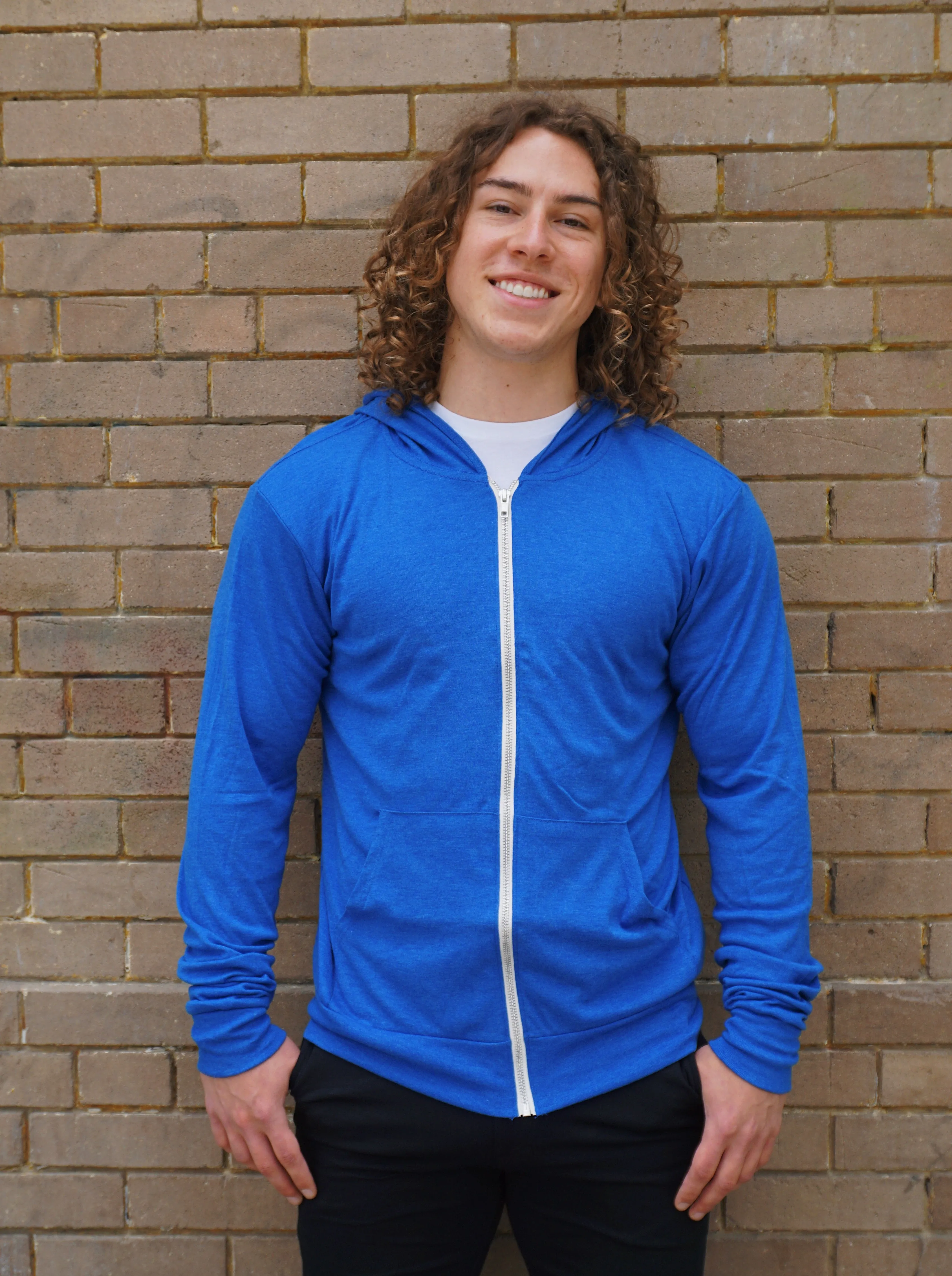 ROLO PREMIUM ZIP FRONT HOODIE ROYAL