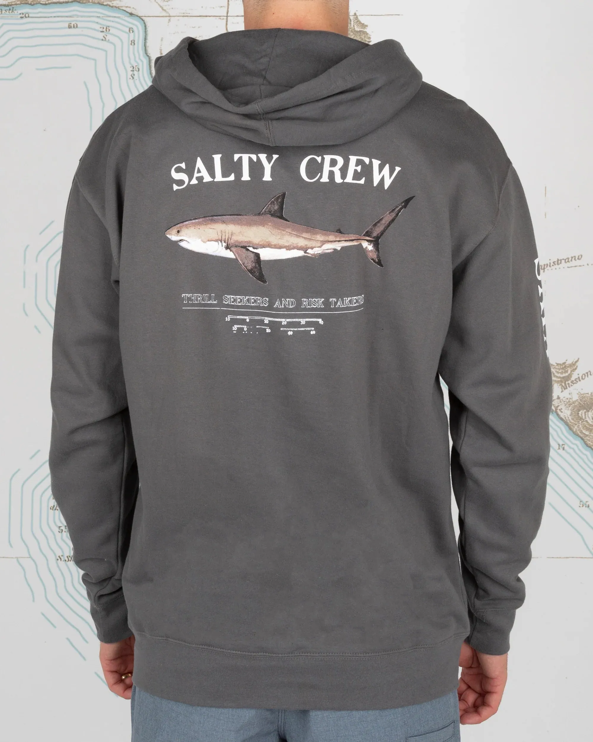 Salty Crew Bruce Charcoal Hood Fleece