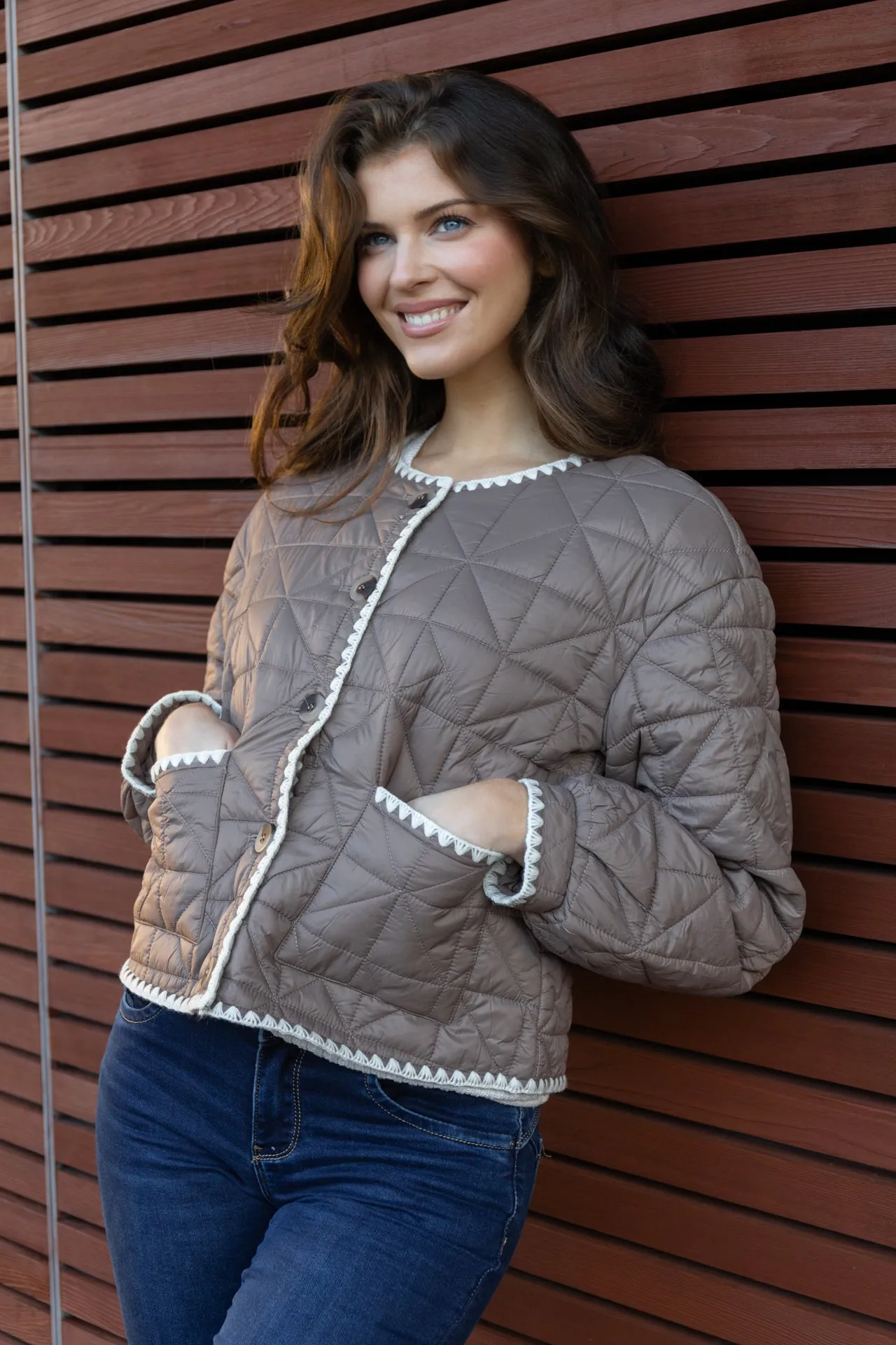 Silla Brown Quilted Jacket