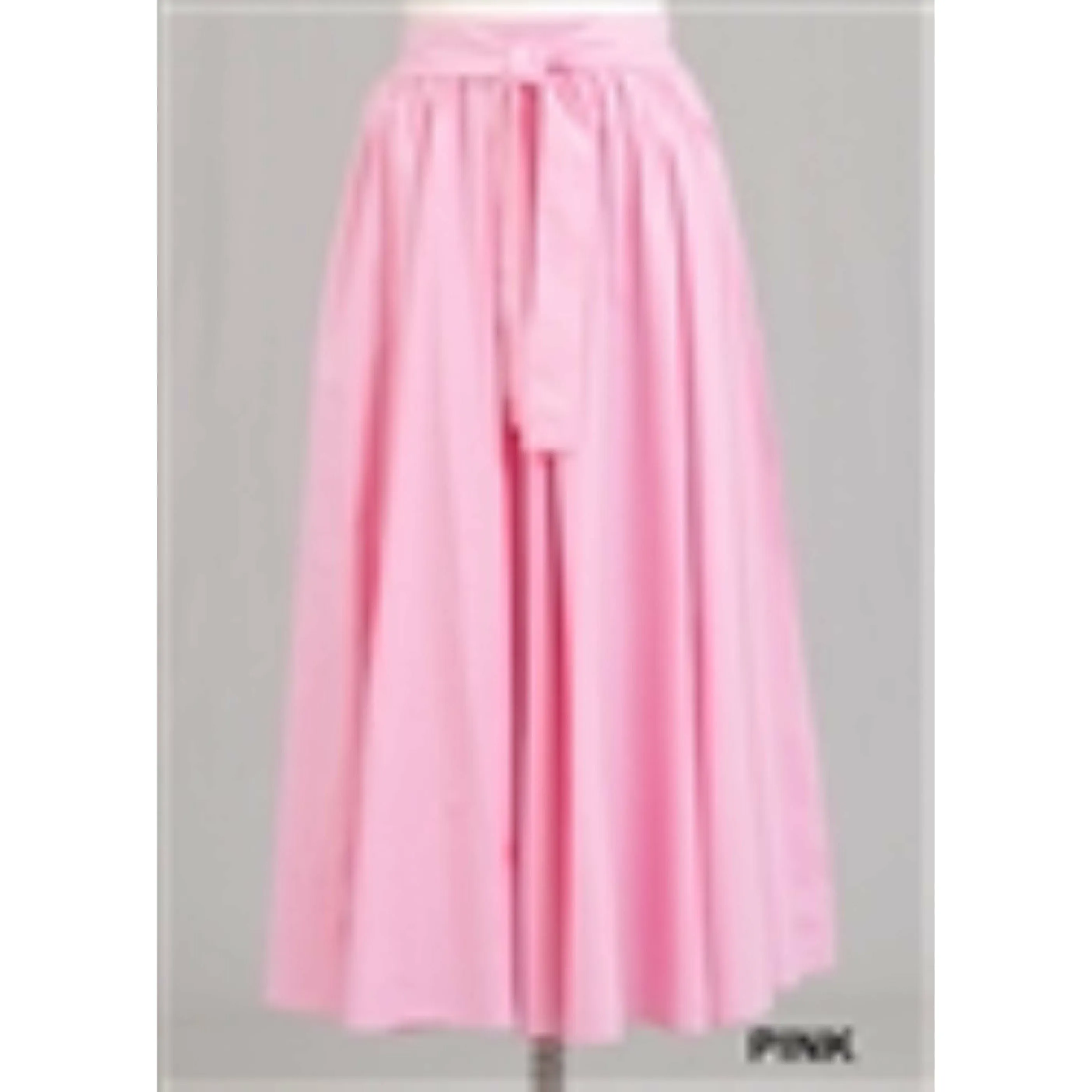 Solid Long Maxi Skirt w/ Headwrap - Blue, Tan, Red, Purple, Black, Fuschia, Pink, Maroon, Yellow