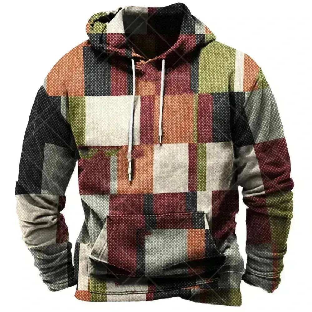 Spring And Autumn New Color Printed Hoodie Pullover sweatshirt Men