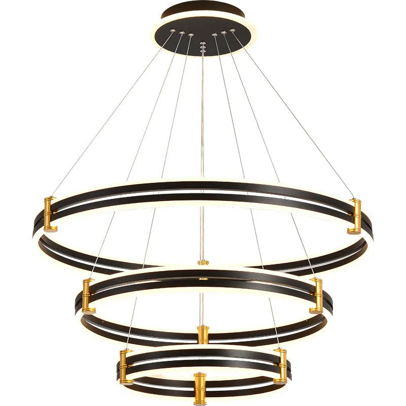 Stella - LED Chandelier: Modern Ring Pendant Light