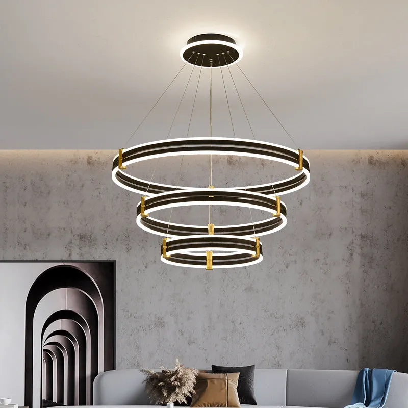 Stella - LED Chandelier: Modern Ring Pendant Light