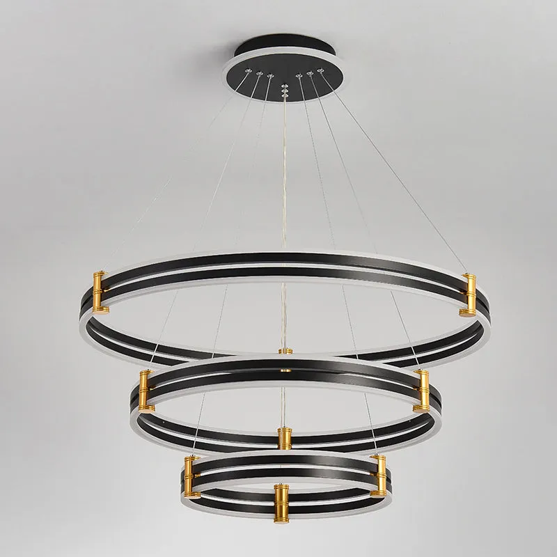 Stella - LED Chandelier: Modern Ring Pendant Light