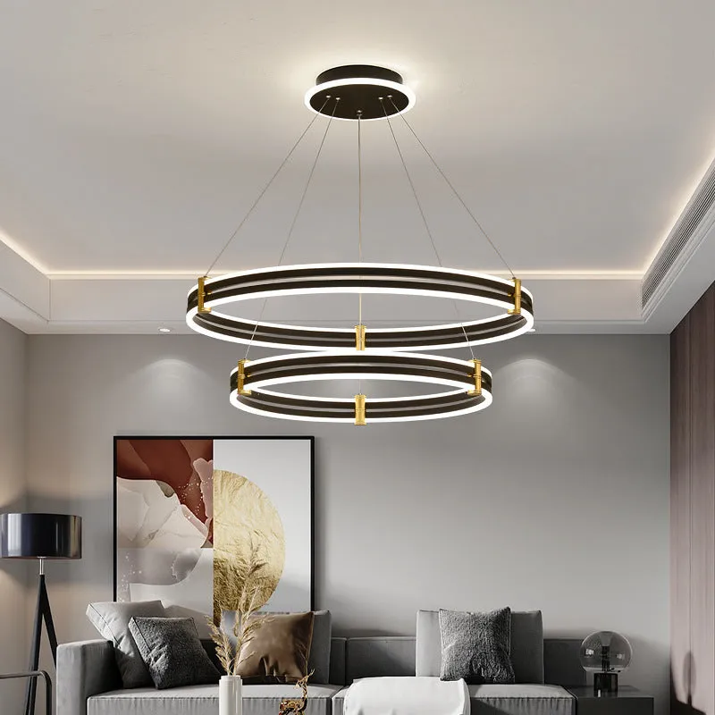 Stella - LED Chandelier: Modern Ring Pendant Light