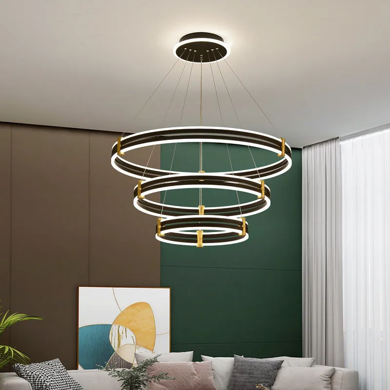 Stella - LED Chandelier: Modern Ring Pendant Light