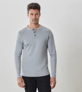 The Barakett Long-Sleeve Henley | Monument Grey