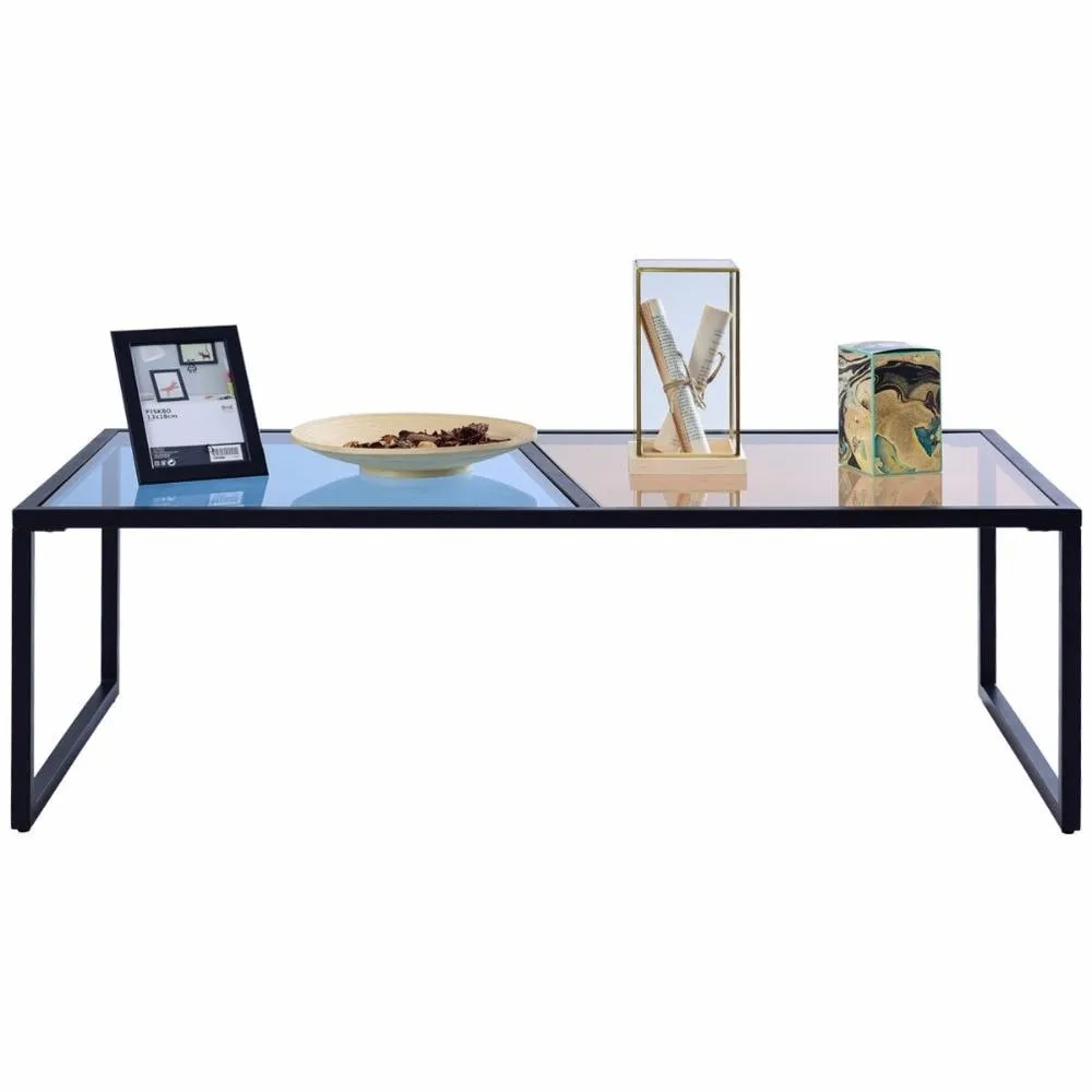 Theo - Rectangle Dual Color Glass Top Coffee Table