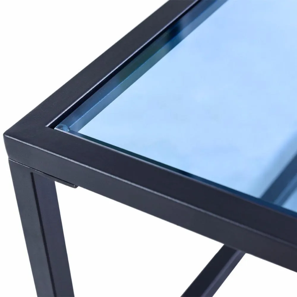 Theo - Rectangle Dual Color Glass Top Coffee Table