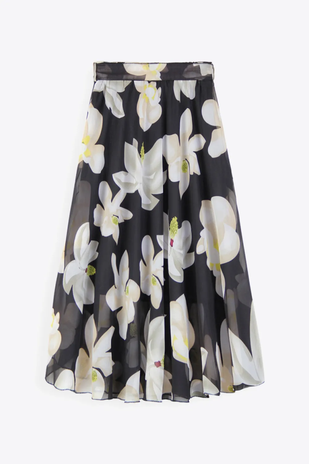 Till The Sun Comes Out Full Size Floral Tie-Waist Skirt