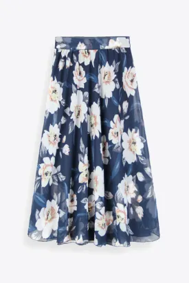 Till The Sun Comes Out Full Size Floral Tie-Waist Skirt