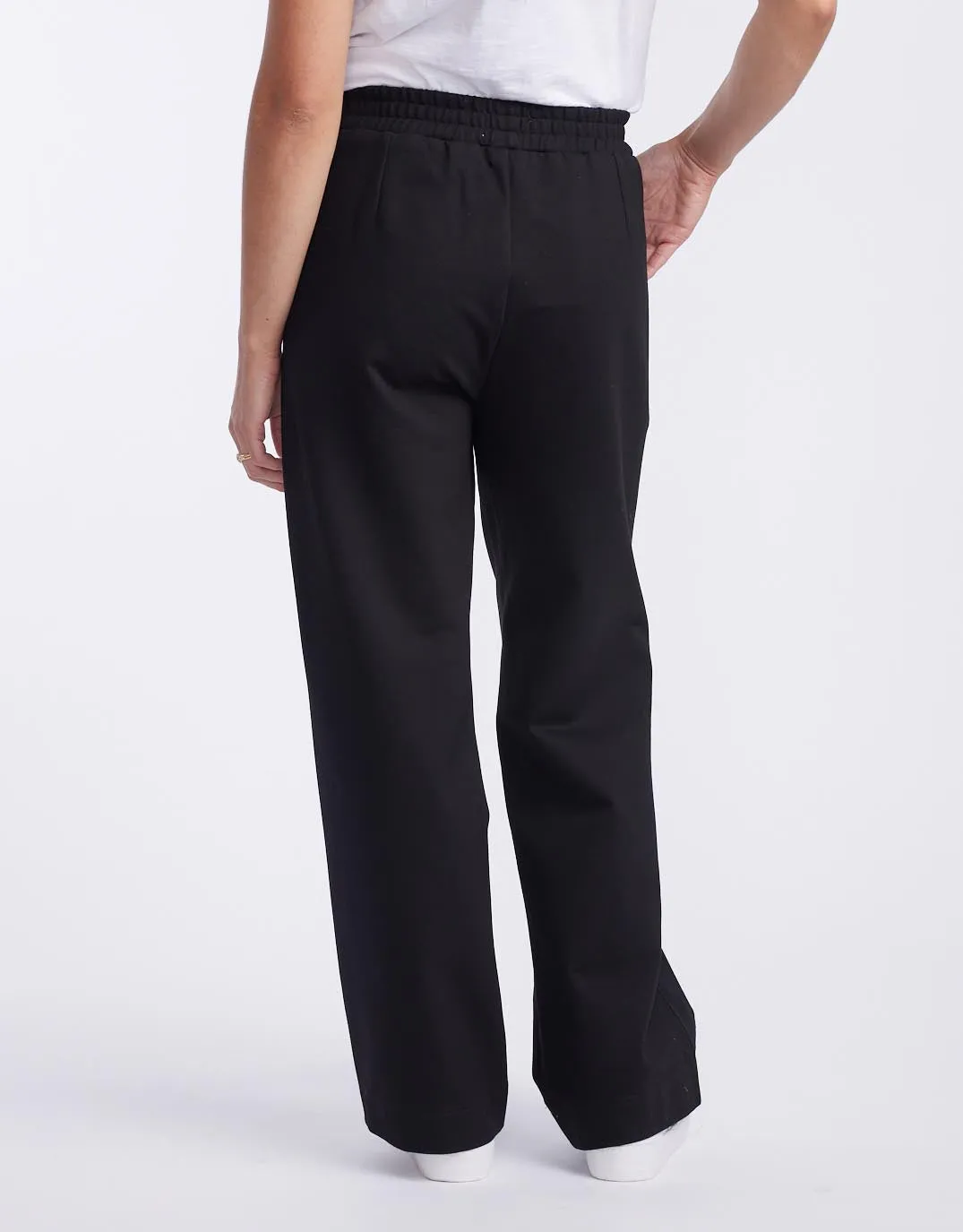 Timeless Straight Leg Ponte Pant - Black On Black