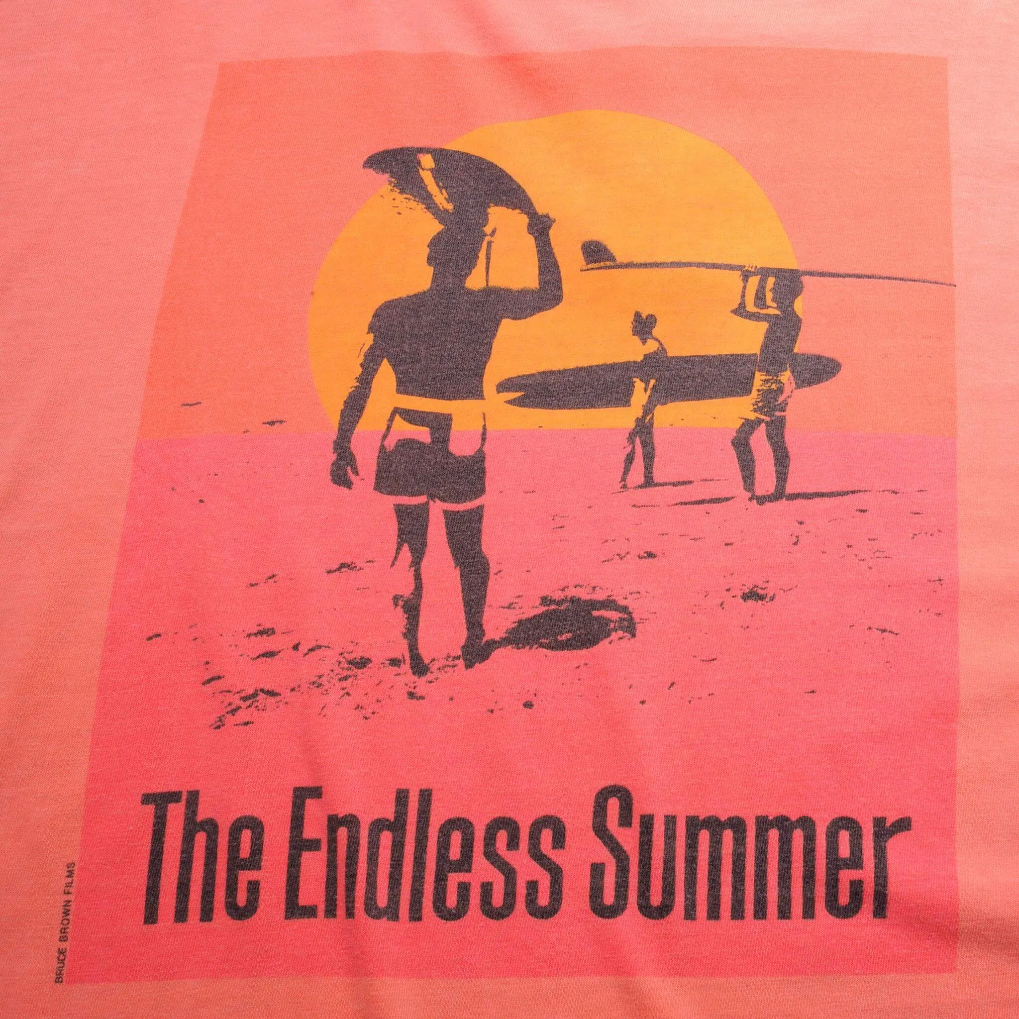 VINTAGE CRAZY SHIRT THE ENDLESS SUMMER SURF HENLEY TEE SHIRT 1980S XL MADE USA