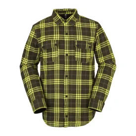 Volcom Sherpa Flannel Jacket Black Green