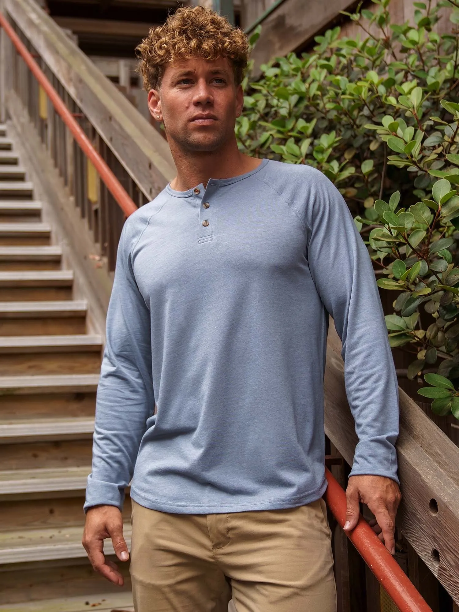 Wedgewood Slim Fit Long Sleeve Henley FINAL SALE