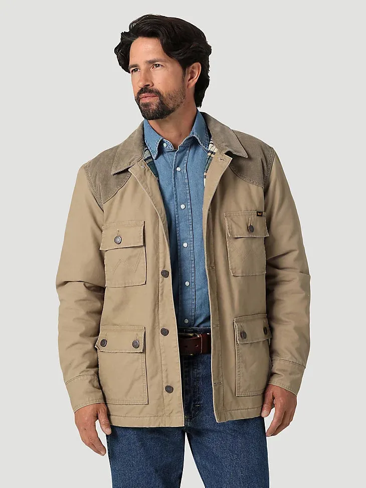 Wrangler Men's Corduroy Yoke Lined Barn Coat