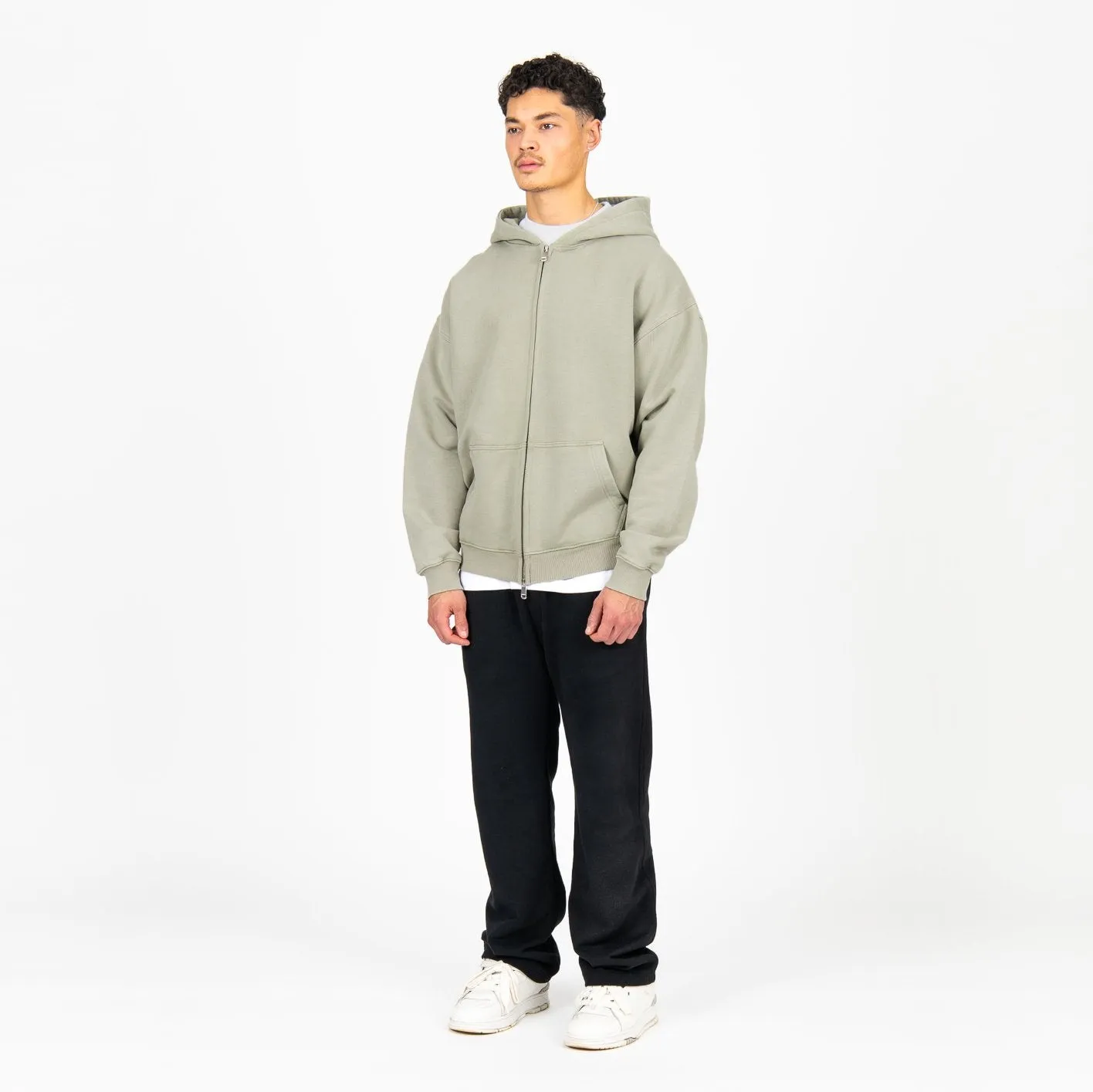 Zip Hoodie - Vintage Olive