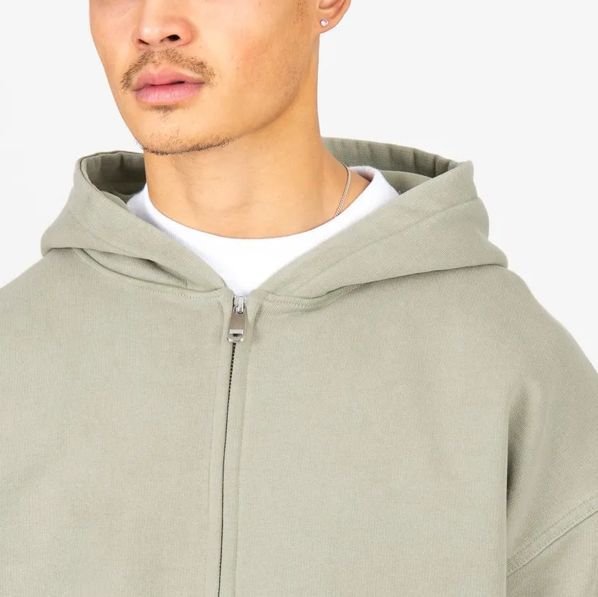 Zip Hoodie - Vintage Olive